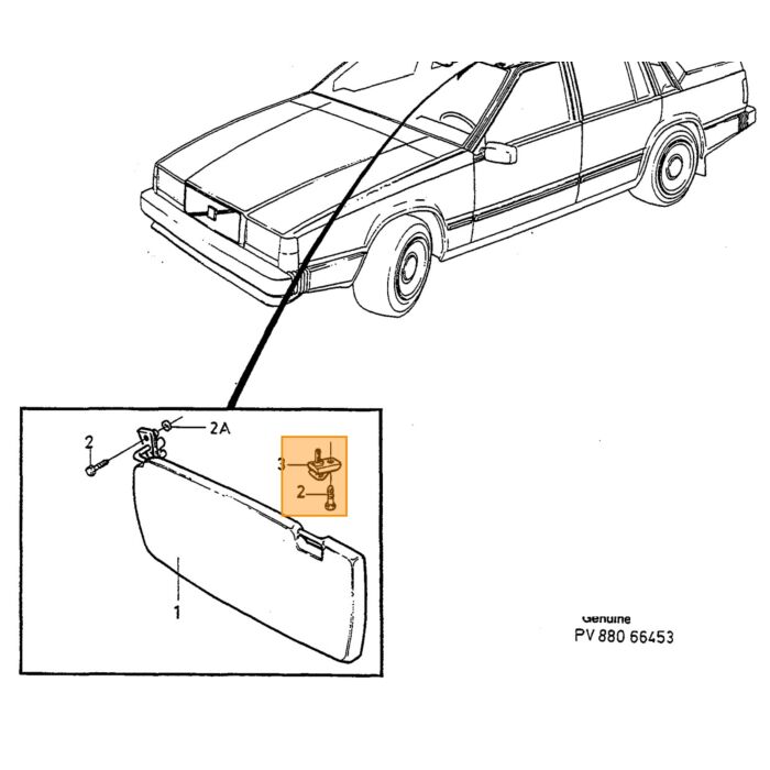 Volvo Achteruitkijkspiegel 740  760  780  940  960 S90  V90 (-1998) Volvo onderdeel nr 1369540