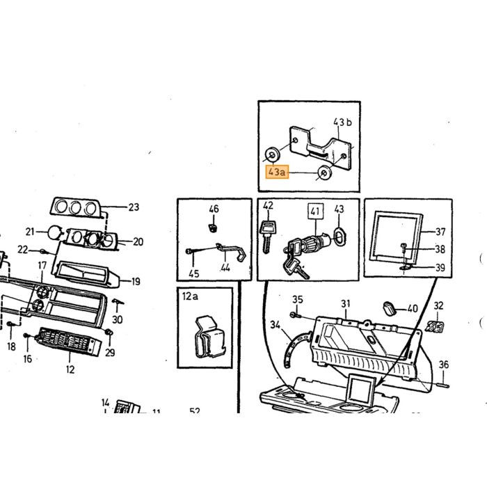 Volvo Klem clip voor dashboardkastje slot 240+260 1984+ 940 960 740 760 780 V90 S90  Volvo onderdeel nr 1371389