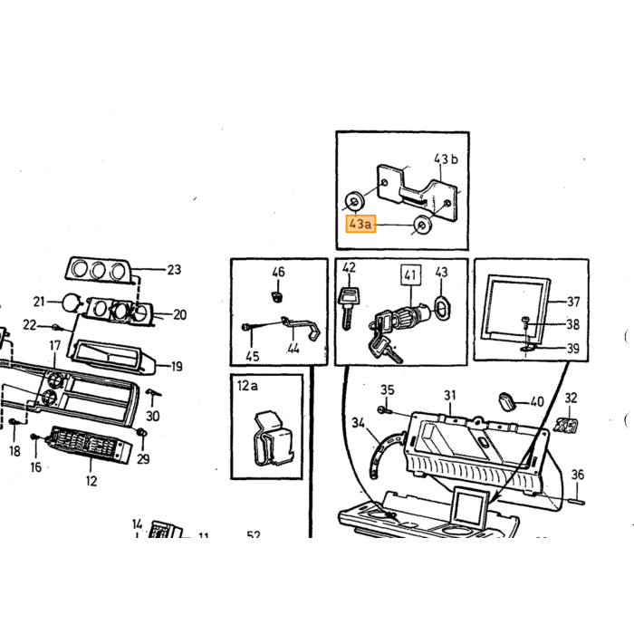 Volvo Klem clip voor dashboardkastje slot 240+260 1984+ 940 960 740 760 780 V90 S90  Volvo onderdeel nr 1371389