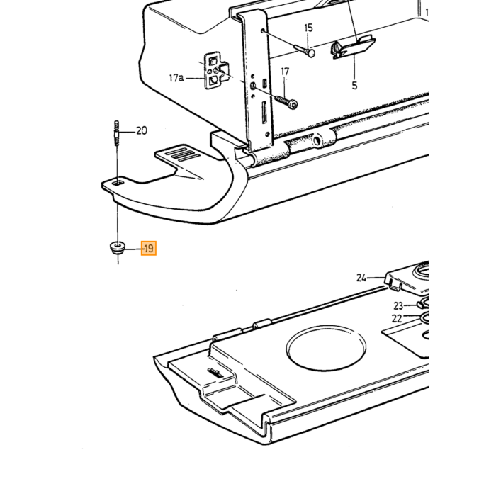 Volvo Klem clip voor dashboardkastje slot 240+260 1984+ 940 960 740 760 780 V90 S90  Volvo onderdeel nr 1371389