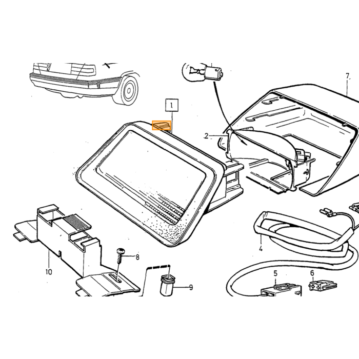 Volvo Lamphouder fitting achterlicht 21 watt 240+260+740+760+940+V90  Volvo onderdeel nr 1372041