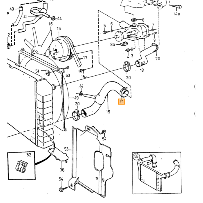 Packningssats vattenpump B200 B230 1985+ packning + gummidetaljer 740 760 780 240 260 940 960