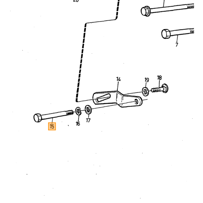 Volvo Steun dynamo 240+740+940  onderste  Volvo onderdeel nr 1378604