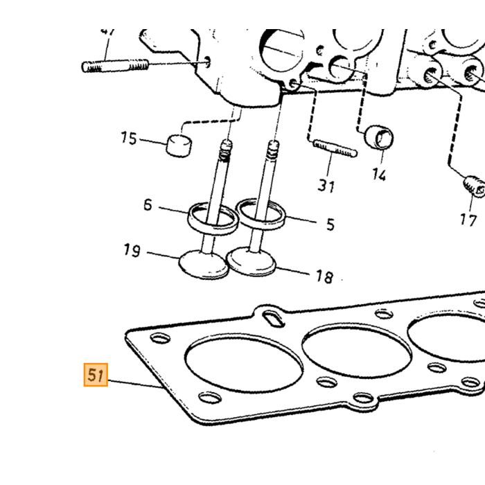 Volvo Pakking cilinderkop B19+B21+B200 a/e/f ook turbo 21ET 340-360 240 740 940 Volvo onderdeel nr 1378645