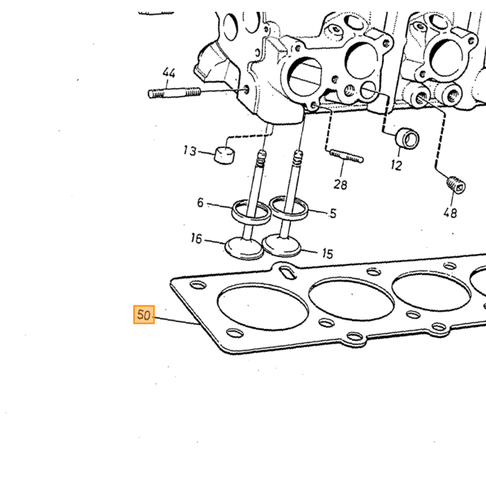 Volvo Pakking cilinderkop B19+B21+B200 a/e/f ook turbo 21ET 340-360 240 740 940 Volvo onderdeel nr 1378645