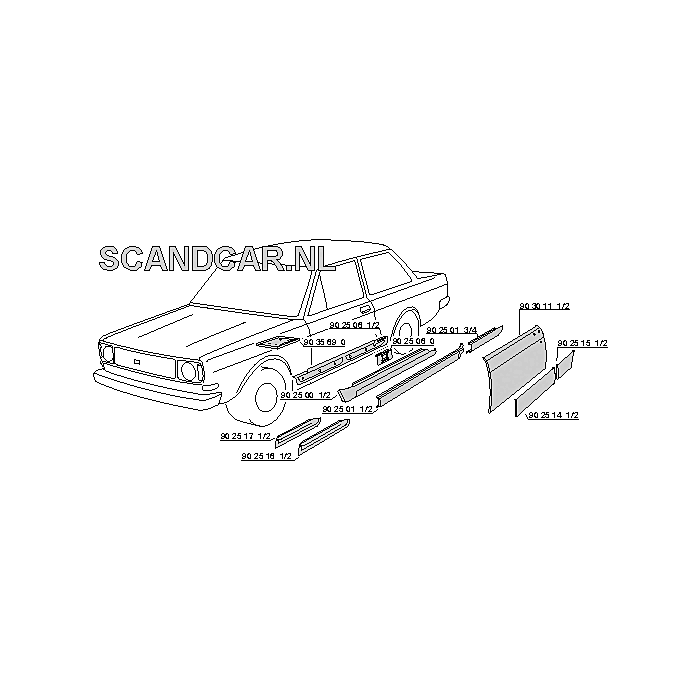 Volvo Dashboard cover 140+164 1973-1974 ( NIET MEER LEVERBAAR ) Volvo onderdeel nr 1401