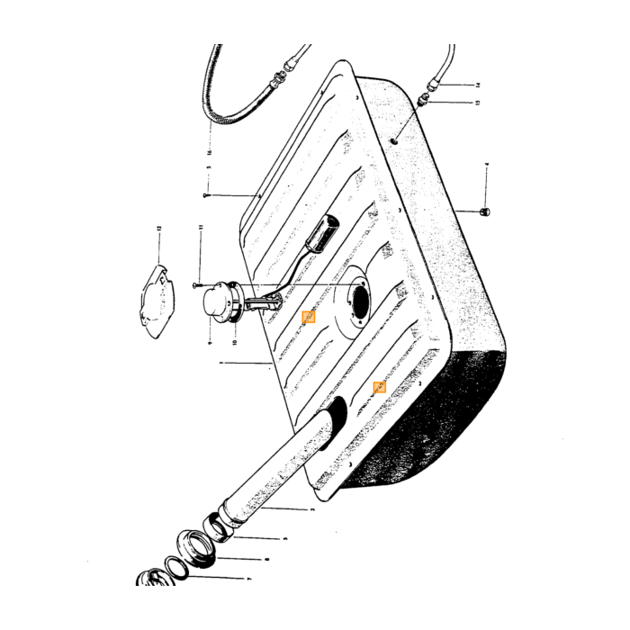 Volvo Rubber ring benzinevul dop + olievuldop 662463 B4B B16 B18 B20 b21 B23 B230 B19 B200 tankdop Volvo onderdeel nr 16335
