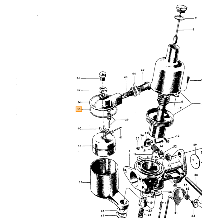 Volvo Pakking vlotterkamer SU carburateur H4  SU H4  B16B B14A Volvo onderdeel nr 16347