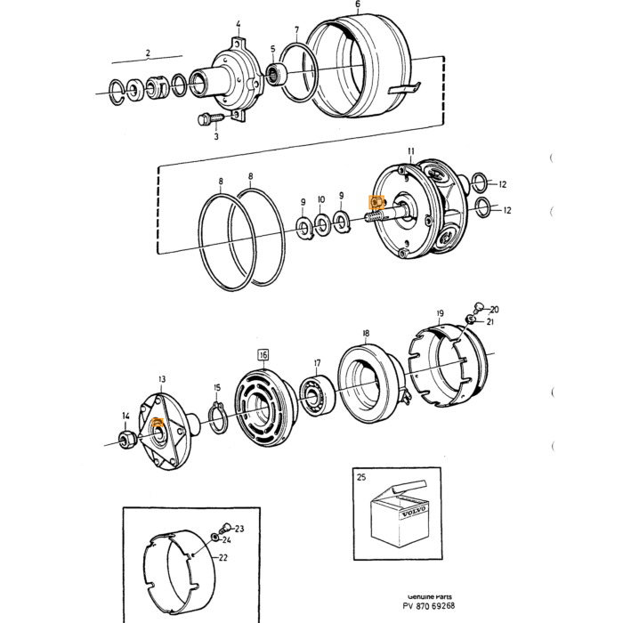 Volvo Pakking set Volvo onderdeel nr 1698665