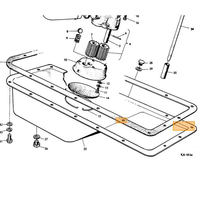 Lagring differential kon kronhjul sida 140, 145, 164, Amazon 121, Amazon 122 S, Amazon 220, P1800, P1800E, P 210 Duett, PV444, P445 DUETT, PV544