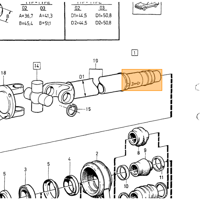 Volvo Lager aandrijfas (as 44.5mm) Amazon+P1800+140 1966-1970 240+260 serie +740 760 78060  164 9445857 35x62x14 mm Volvo onderdeel nr 181549