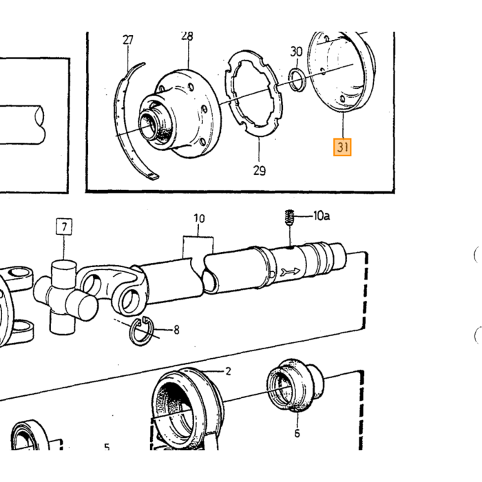 Volvo Lager voor aandrijfas 50.8mm 45-75mm P1800+140E+164+240+260+/700/900 240 740 780 960 760 940 140 260 164 Volvo onderdeel nr 183265