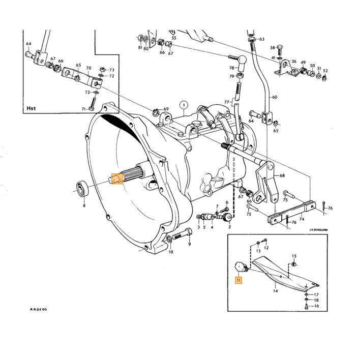Volvo Lager versnellingsbak conus+cup  M400+M410 164  P 1800 ES incl 183626 Volvo onderdeel nr 183625