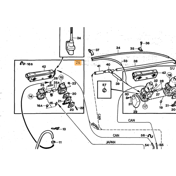 Volvo Moer bobine + voet dimlicht schakelaar PV544+Duett+Amazon+P1800 UNF Volvo onderdeel nr 190320