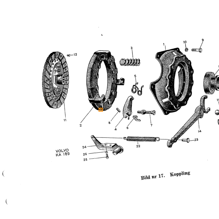 Volvo Moer tapeind uitlaat spruitstuk-uitlaatzijde  B4B+B16+B18+B20+B30 3/8 UNC  Volvo onderdeel nr 190852