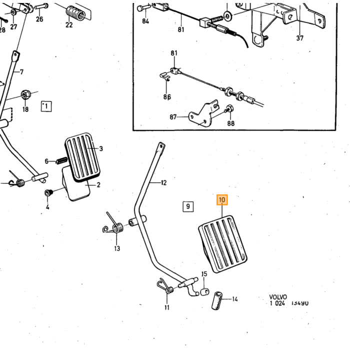 Volvo Parker schroef kruiskop 140  145  164  240  260  Amazon 121  Amazon 122 S  Amazon 220  P 1800  P 1800 E  P 1800 ES Volvo onderdeel nr 190953