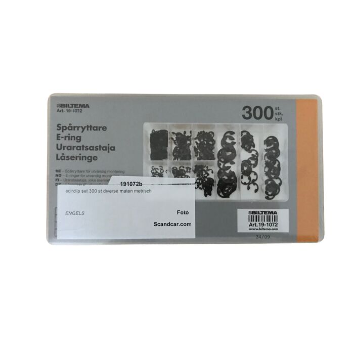 Circlip set 300 st diverse maten metrisch uitwendig