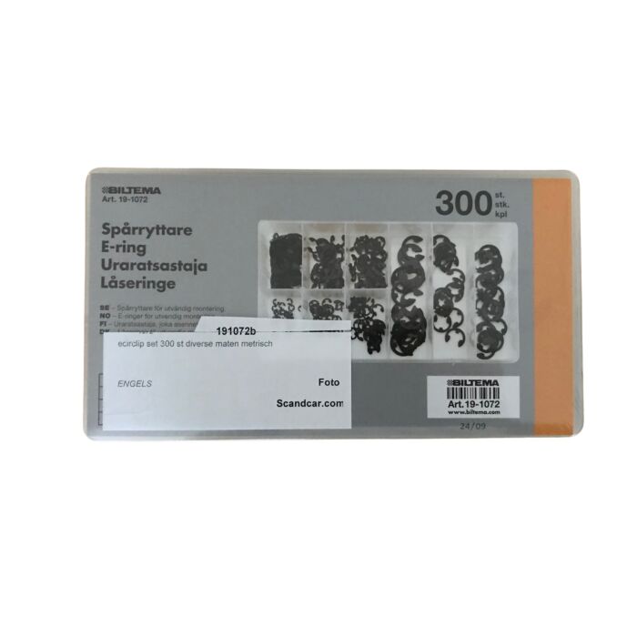 Circlip set 300 st diverse maten metrisch uitwendig