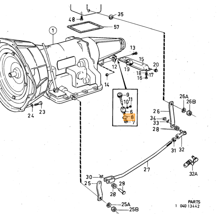 Volvo Rubber ring kilometerteller as tandwiel versnellingsbak M40 +BW35+M41 met D overdrive Volvo onderdeel nr 191117