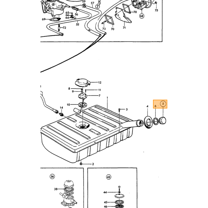 Volvo houder Retainer ruitensproeier amazon p1800 pv 940 850 960 760 740 Volvo onderdeel nr 191404