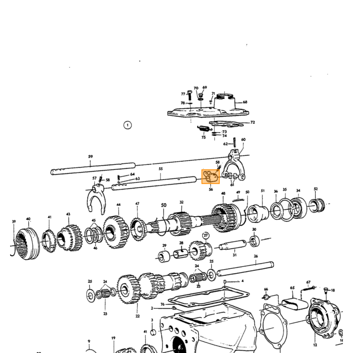 Volvo Versnellingsbak afstandring shim 2mm 140  145  164  Amazon 121  Amazon 122 S  Amazon 220  P 1800  P 1800 E  P 1800 ES  P 210 Duett  Pv 444  PV 445 DUETT  Pv 544 Volvo onderdeel nr 191497