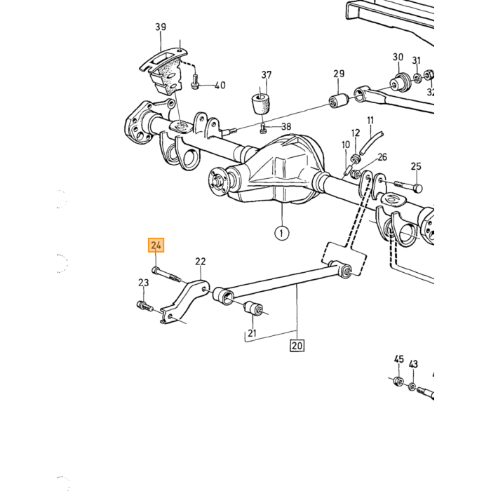 Volvo Bout UNF 3/8-24x3/4 inch19mm differentieel Amazon+PV544+1800+140+164 cardan deksel Volvo onderdeel nr 191807