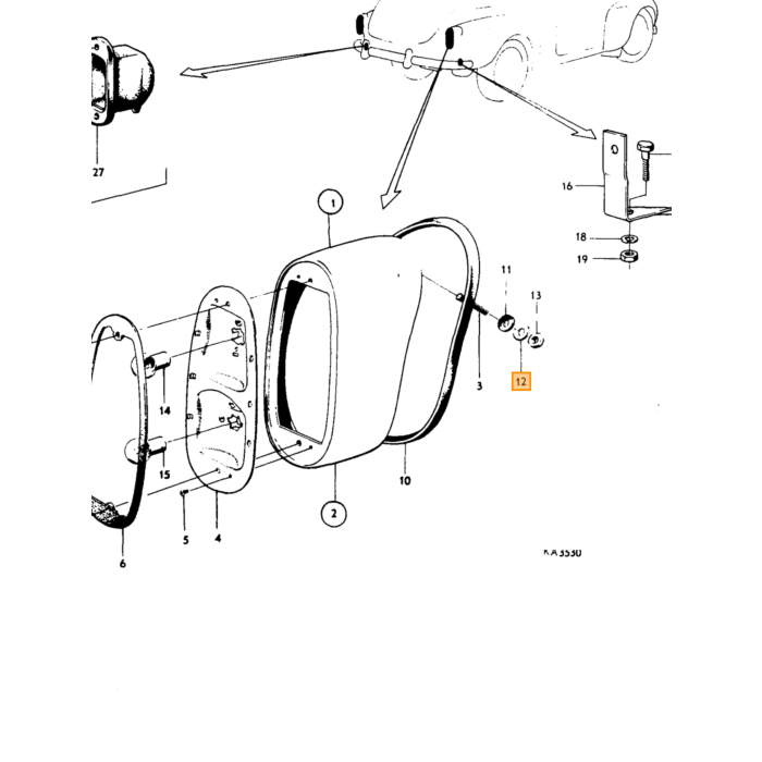 Volvo revet bumper montage 140 amazon pv -1800 Volvo onderdeel nr 192041