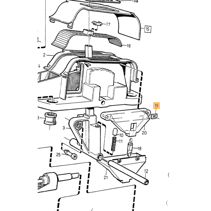 Volvo Klem embleem zie nr 82660 Volvo onderdeel nr 192339