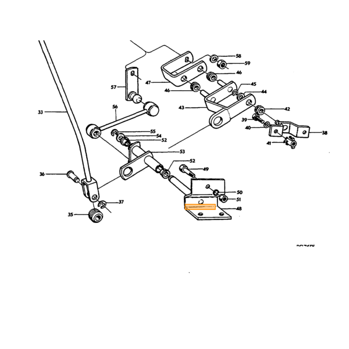 Volvo Smeernippel recht (oa kruiskoppeling) 6.4mm dik Volvo onderdeel nr 192554