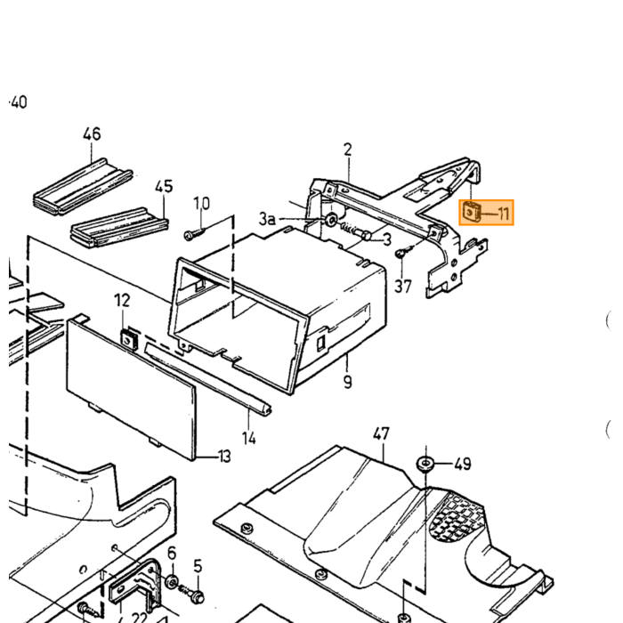 Volvo Speednut grille+knipperlicht Amazon voor montage met parker kruiskop schroef Volvo onderdeel nr 192557
