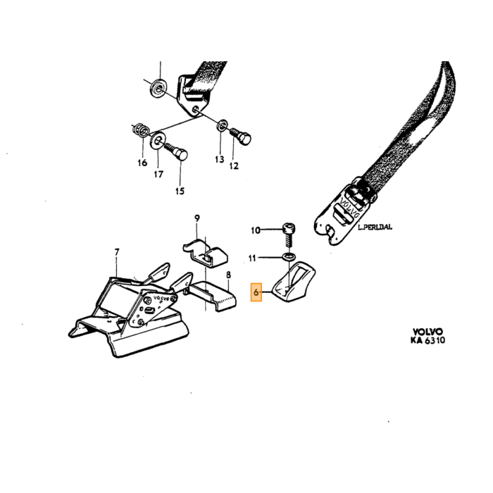 Volvo Gereedschap wieldop afnemer PV444-PV544+Amazon ea Volvo onderdeel nr 210082