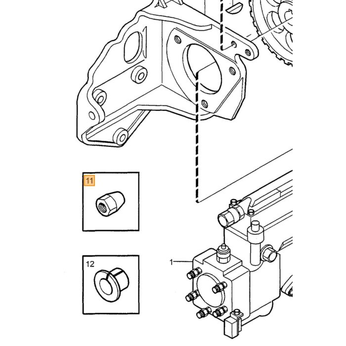 Volvo Oliekoeler adaptor montage tussen motor en filter B18-B23 Volvo onderdeel nr 2105