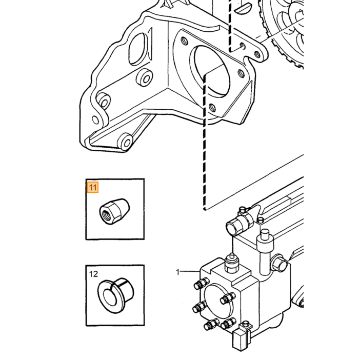Volvo Oliekoeler adaptor montage tussen motor en filter B18-B23 Volvo onderdeel nr 2105