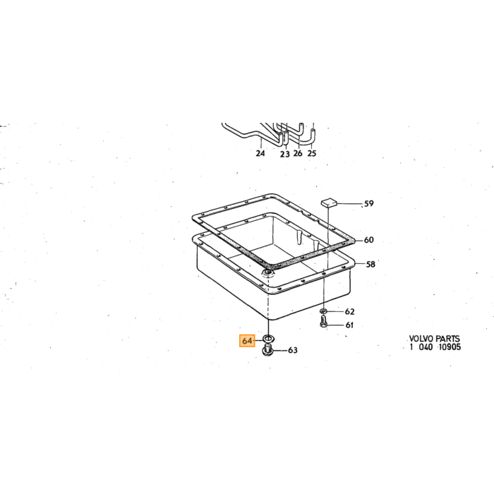 Packningsring avtappningsplugg BW35 120, 130, 220, 140, 164, 200, P1800, P1800ES