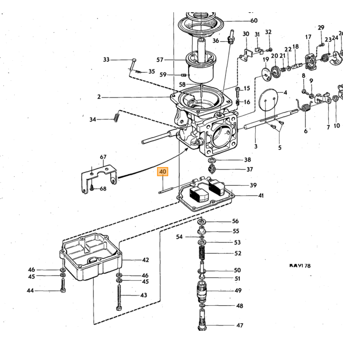Volvo Vlotter asje carburateur Stromberg Volvo onderdeel nr 237293