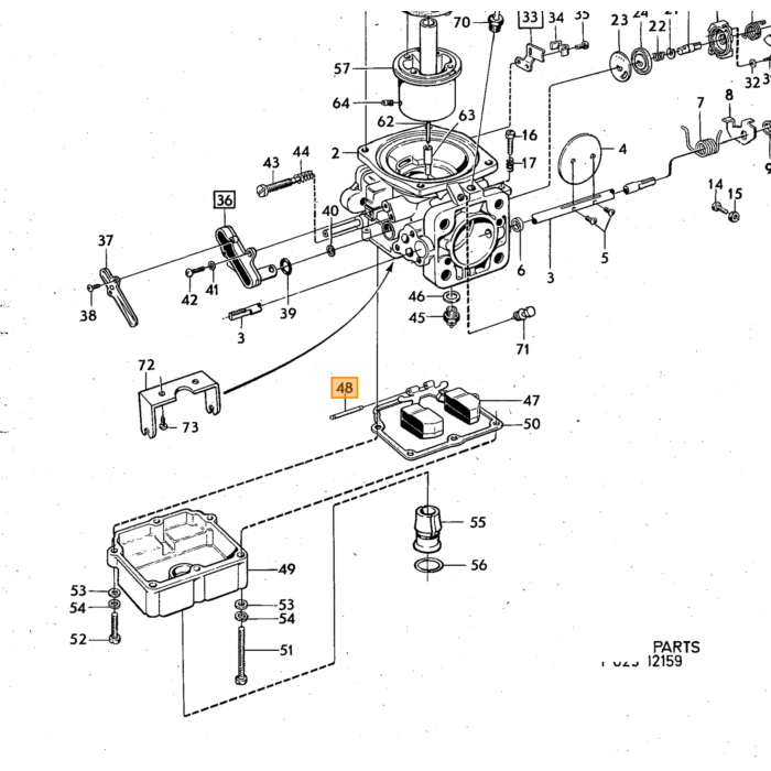 Volvo Vlotter asje carburateur Stromberg Volvo onderdeel nr 237293