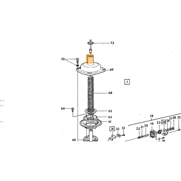 Volvo Gasklep as Stromberg 175 carburateur B20B achterset 237438 140  145  Amazon 121  Amazon 122 S  Amazon 220 Volvo onderdeel nr 237360