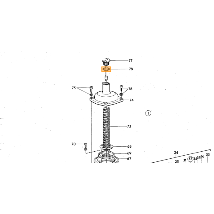 Volvo Sproeiernaald Stromberg B20B 1970-1971 4B1AM  carb  237437 237438 Volvo onderdeel nr 237442
