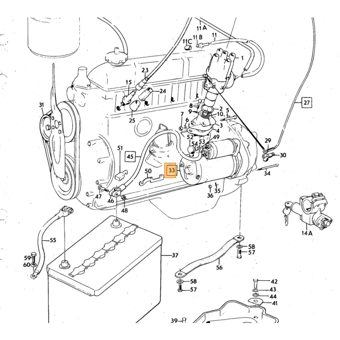 Volvo StartMotor  200  300  700  900 Volvo onderdeel nr 240360