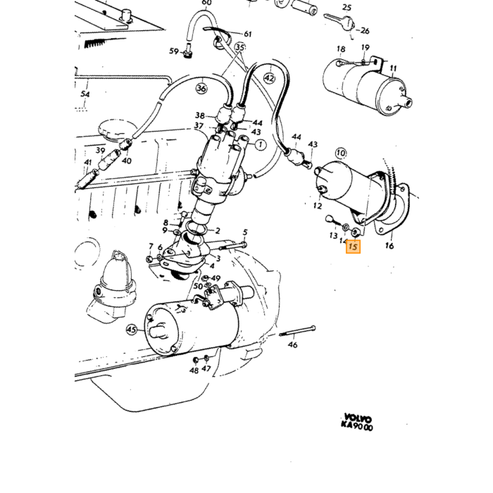 Volvo Injectie triggerkontaktset B20E+B20F RUIL statiegeld 100 euro of eerst oude opsturen Volvo onderdeel nr 243022