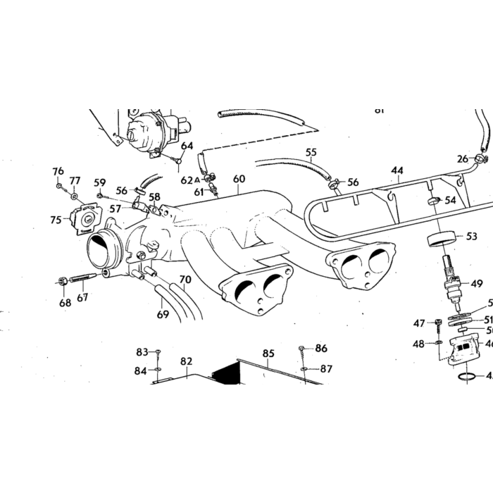 Volvo Injectie luchtdruk sensor B20E+B30E D tronic (0 280 100 015)  (0 280 100 010)  140+164+1800 RUIL (statiegeld 100 euro) Volvo onderdeel nr 243183