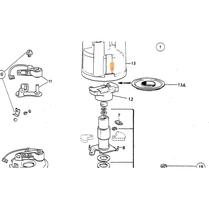 Volvo Vacuum doos stroomverdeler B20E niet meer leverbaar Volvo onderdeel nr 243276