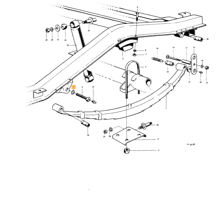 Volvo Bladveer Duett (set voor 1 kant) 8 bladen  achter Volvo onderdeel nr 257024