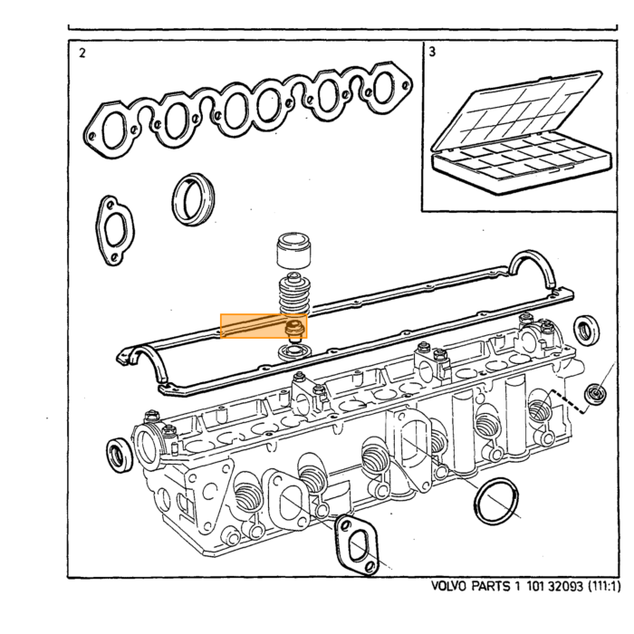 Volvo Pakking set Volvo typeVolvo 240 : motor typeVolvo 740 760 780 : motor typeVolvo 940 960 :  motor type Volvo onderdeel nr 271435