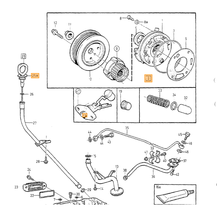 Volvo Oliepomp Pakkingset Volvo 850 960 S90 V90 C70 S70 V70 XC70 S40 V40 S80 afdichtingsset Volvo onderdeel nr 271439