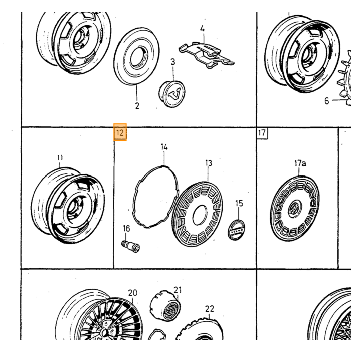 Volvo Pakking set carburateur Stromberg B18A 175CD incl O ring Volvo onderdeel nr 271475