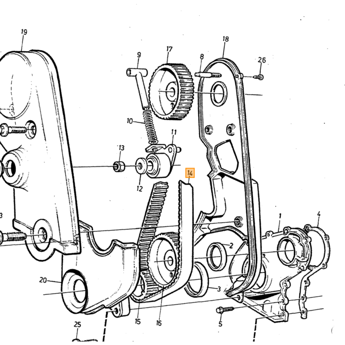 Volvo Distributieriem B19+B21+B23+B230 123 tands vierkant vertanding tot 1993 463377 240 - 340 - 360 - 740 - 760 - 780 - 940 - 960 B17 B19 B21 B23 Volvo onderdeel nr 271713
