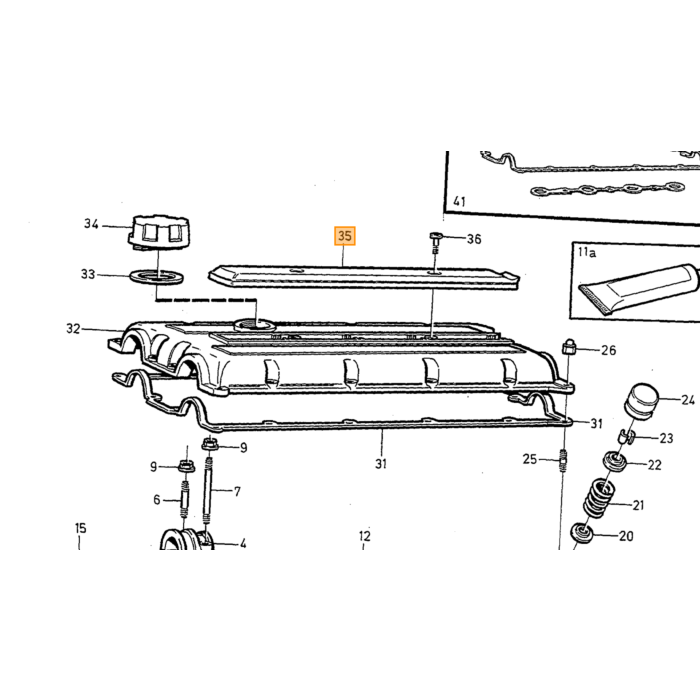 Volvo Pakking set pulse air systeem  240 340 360 :  740 760  940 960  B200  B230. B200. B230A. B230E. B230K 1378487 carterventilatie Volvo onderdeel nr 271776