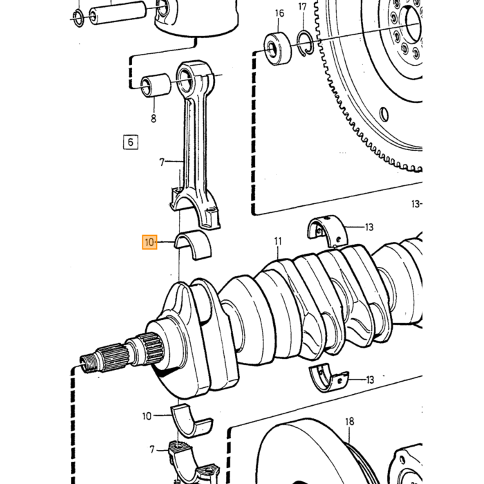 Volvo big end bearing kit (3x ) Volvo onderdeel nr 272198