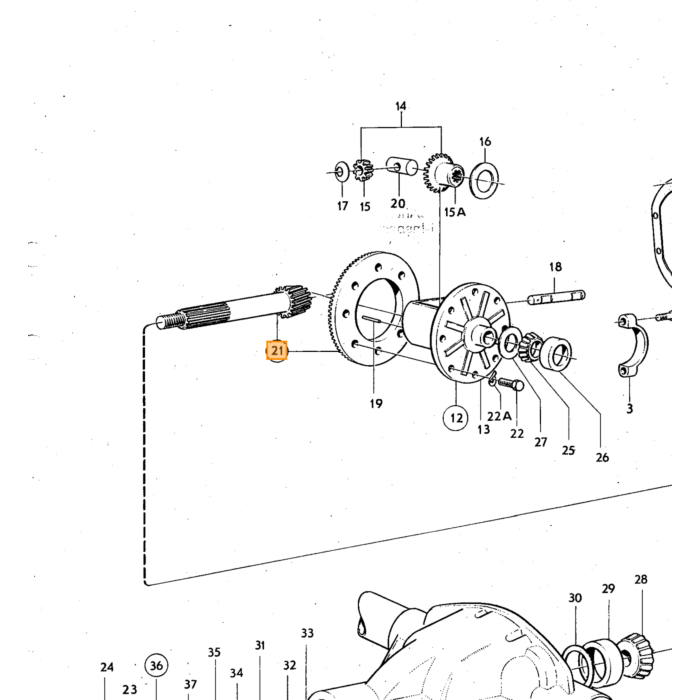 Volvo Kroonwiel en pignon 4.10:1  Dana M30 10 bouts Amazon 1967- /P1800 Volvo onderdeel nr 273126